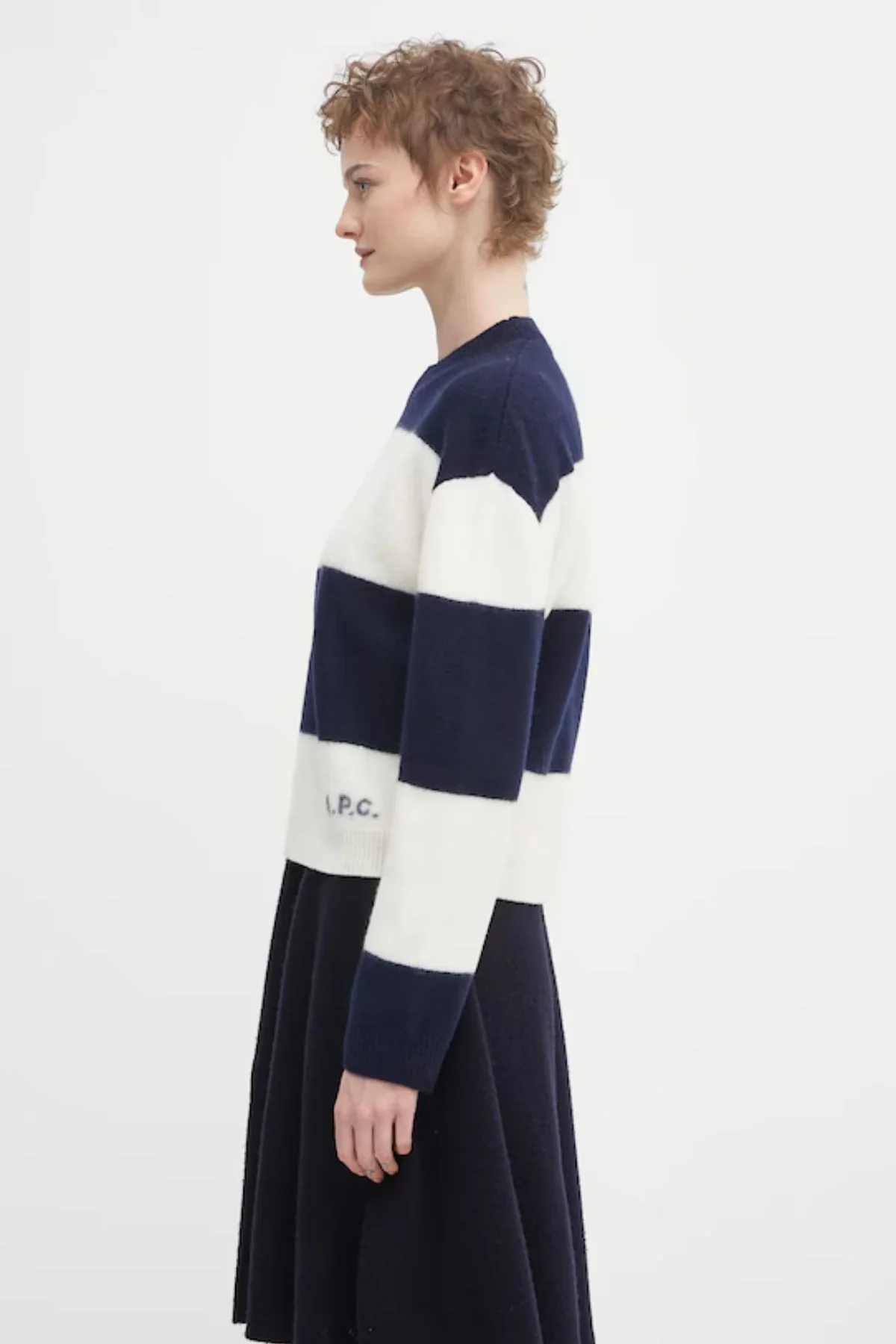 A.P.C. Pull Penny Jumper - Dark Navy/ Ecru - Image 2