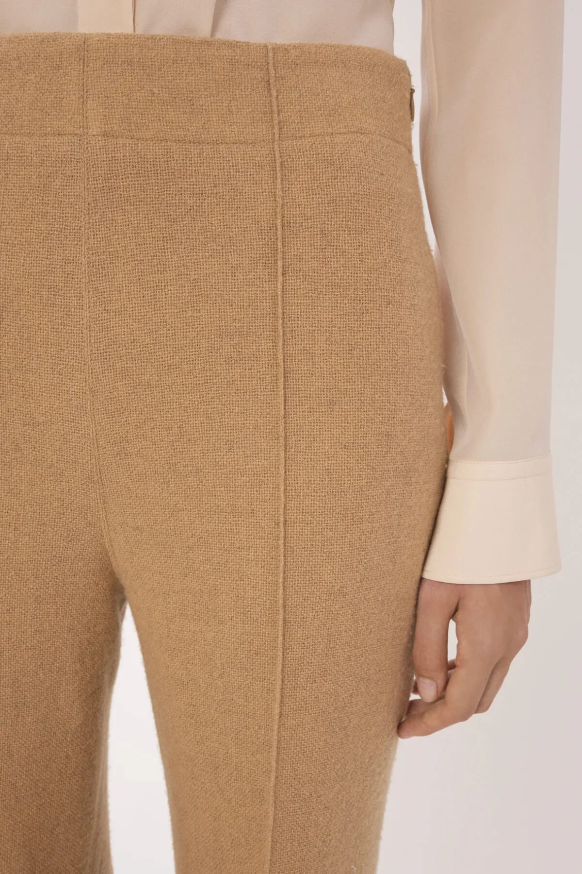 Chloé Tailored Wide Leg Pant - Worn Brown - Image 5