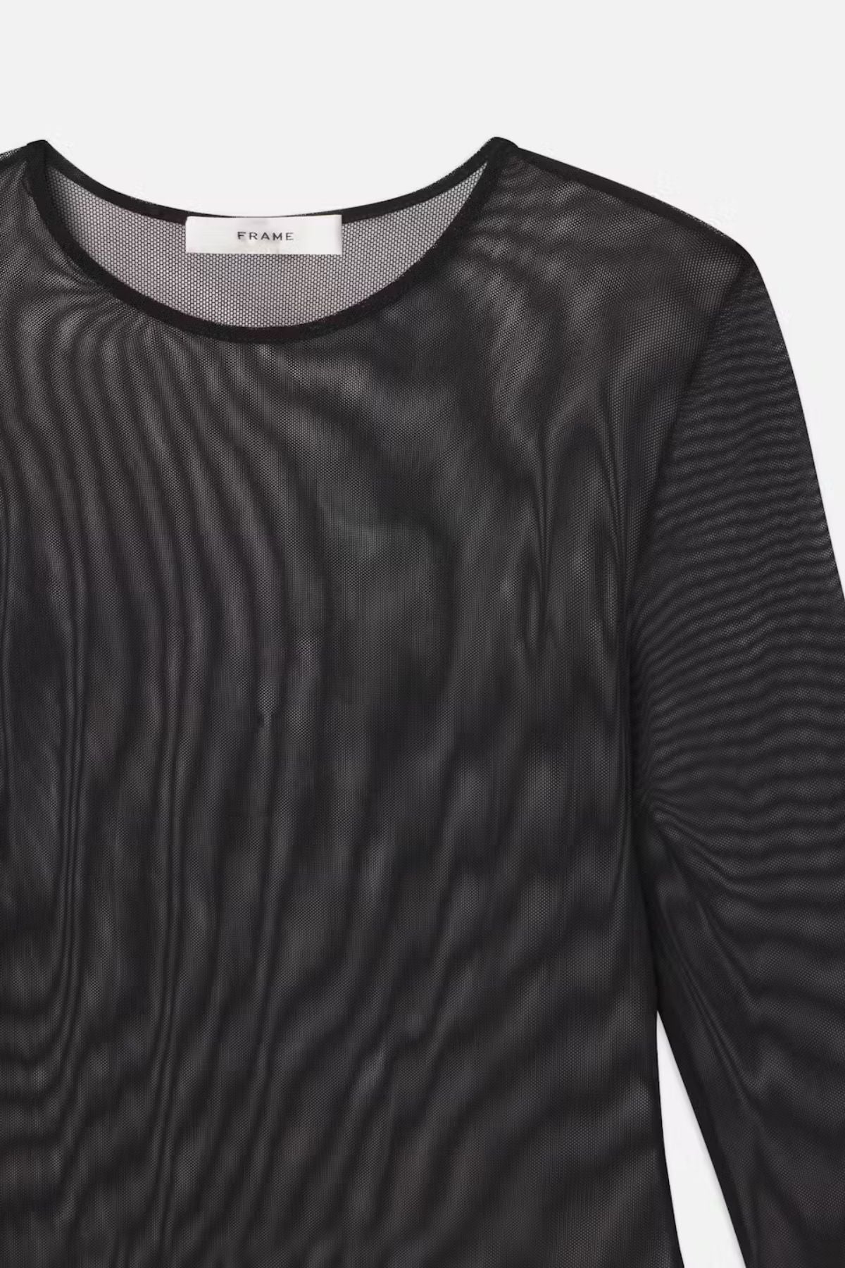 Frame Denim Stretch Mesh Bodysuit - Black - Image 2