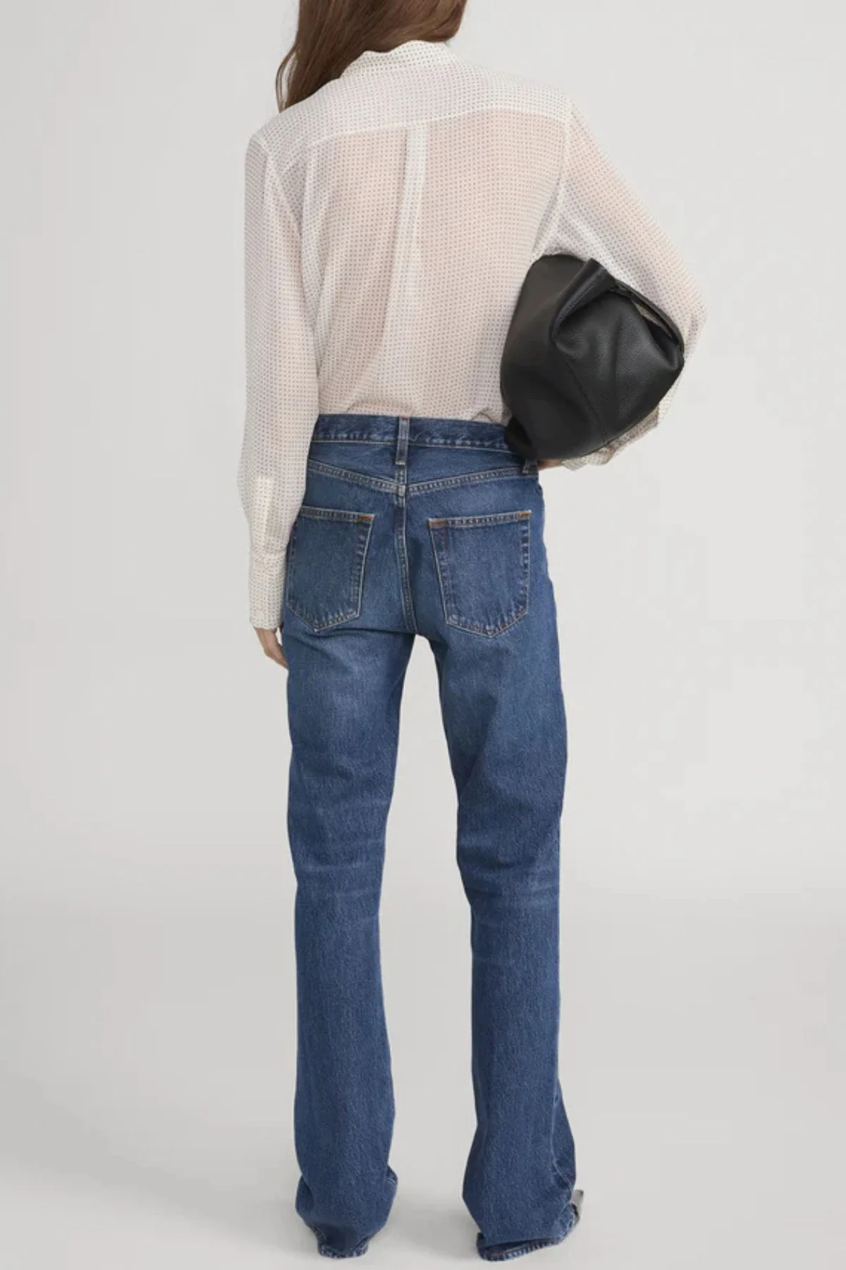 Frame Denim The Polka Dot Tie Blouse - Ecru Multi - Image 3