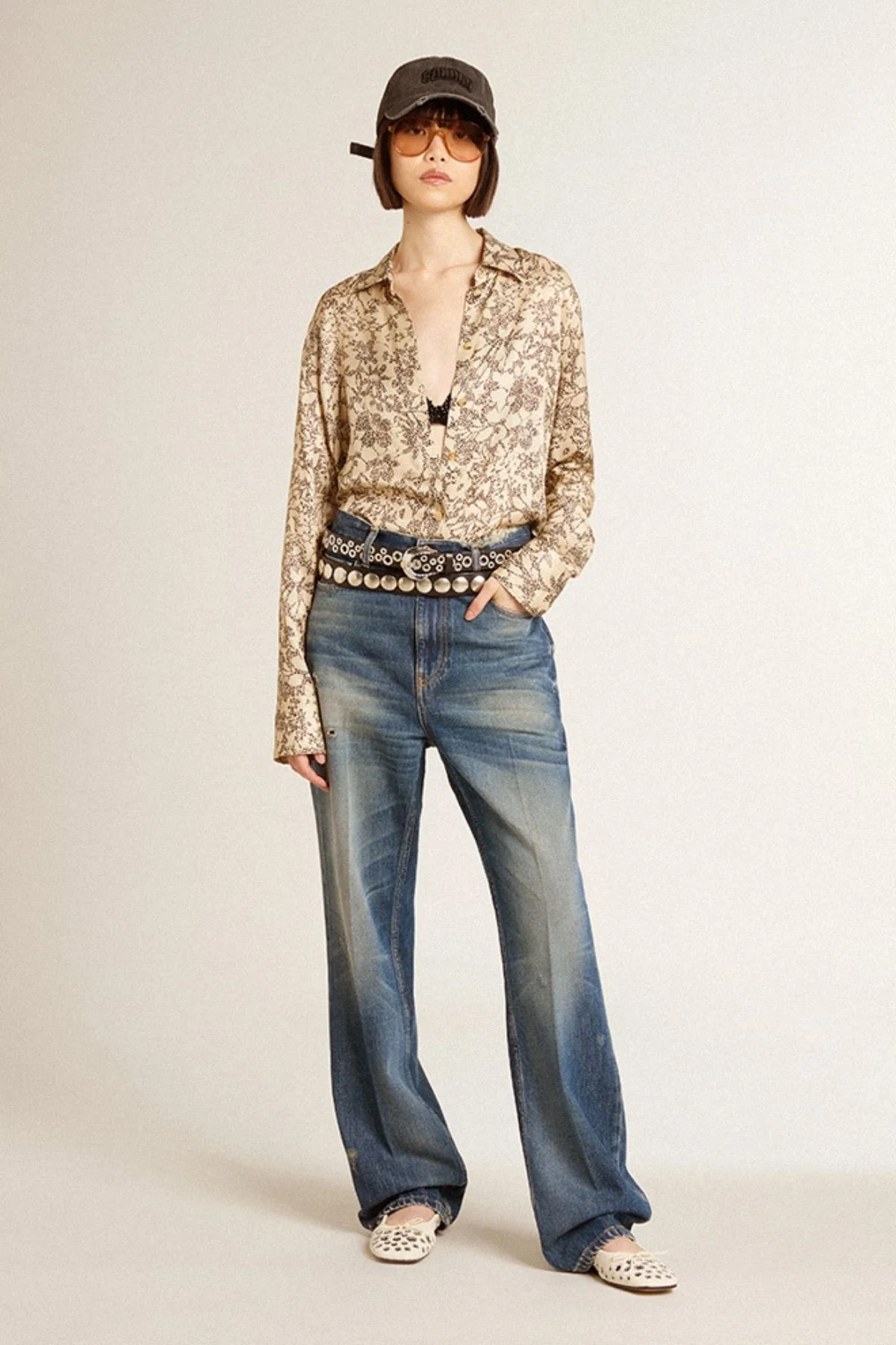 Golden Goose Pyjama Shirt - Safari/ Black - Image 2