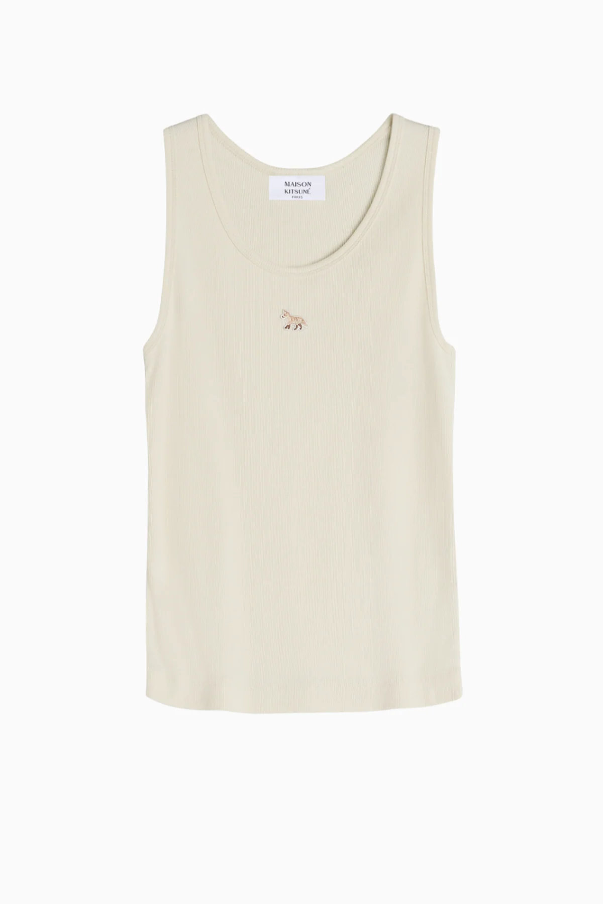 Maison Kitsuné Baby Fox Patch Ribbed Tank - Marble