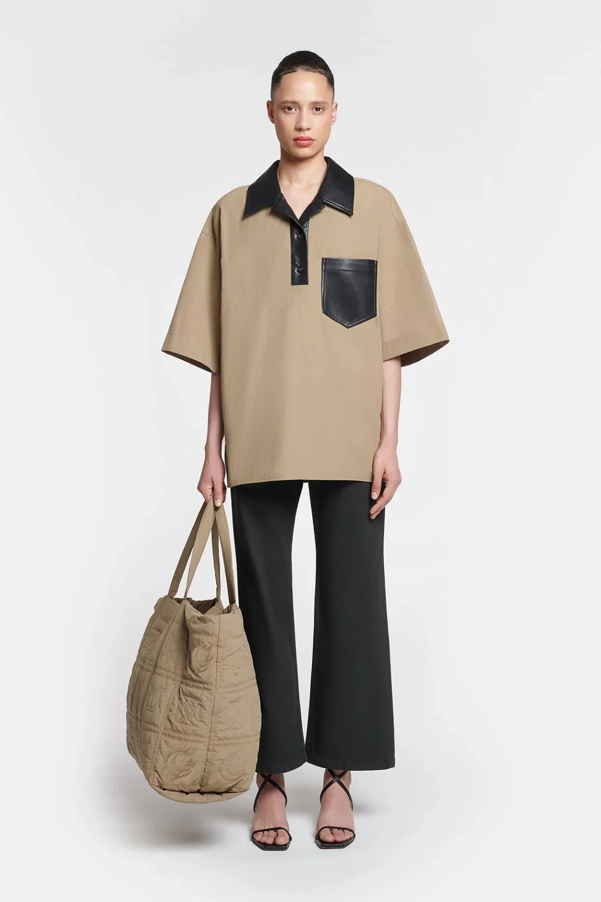Nanushka Sanvy Top - Muted Khaki - Image 2