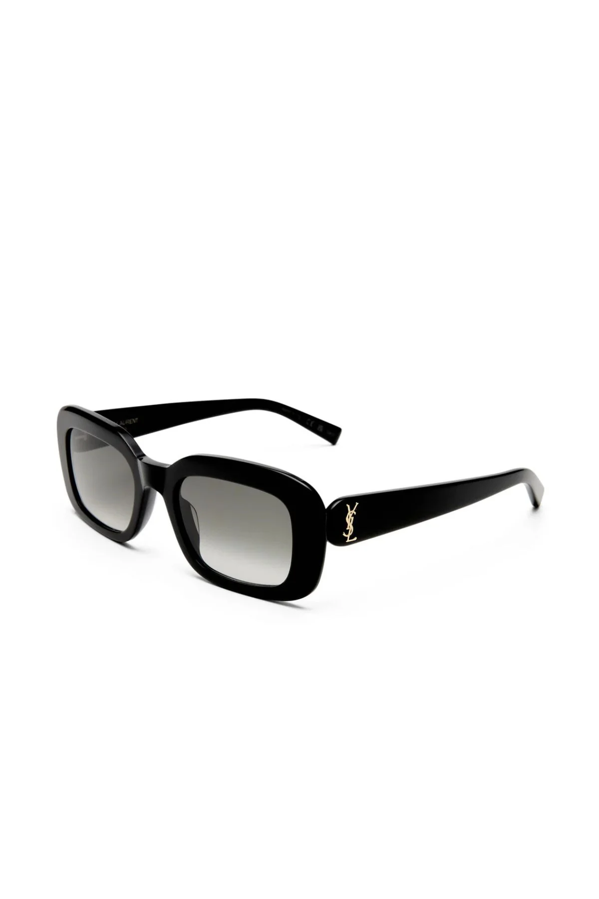 Saint Laurent Oval Frame Sunglasses - Black/ Grey - Image 2