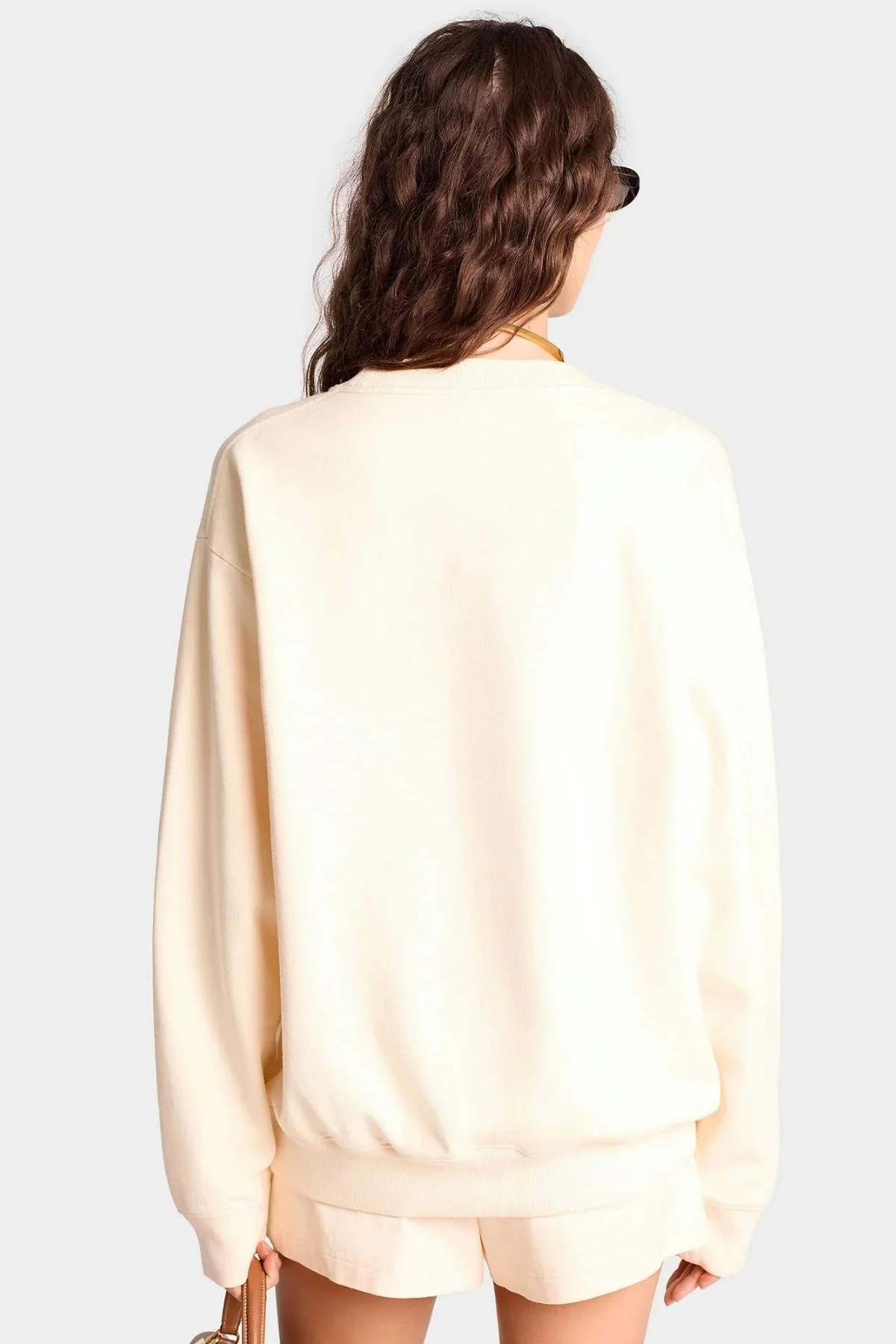Sporty & Rich The Carlyle Script Sweater - Cream/ Forest - Image 5