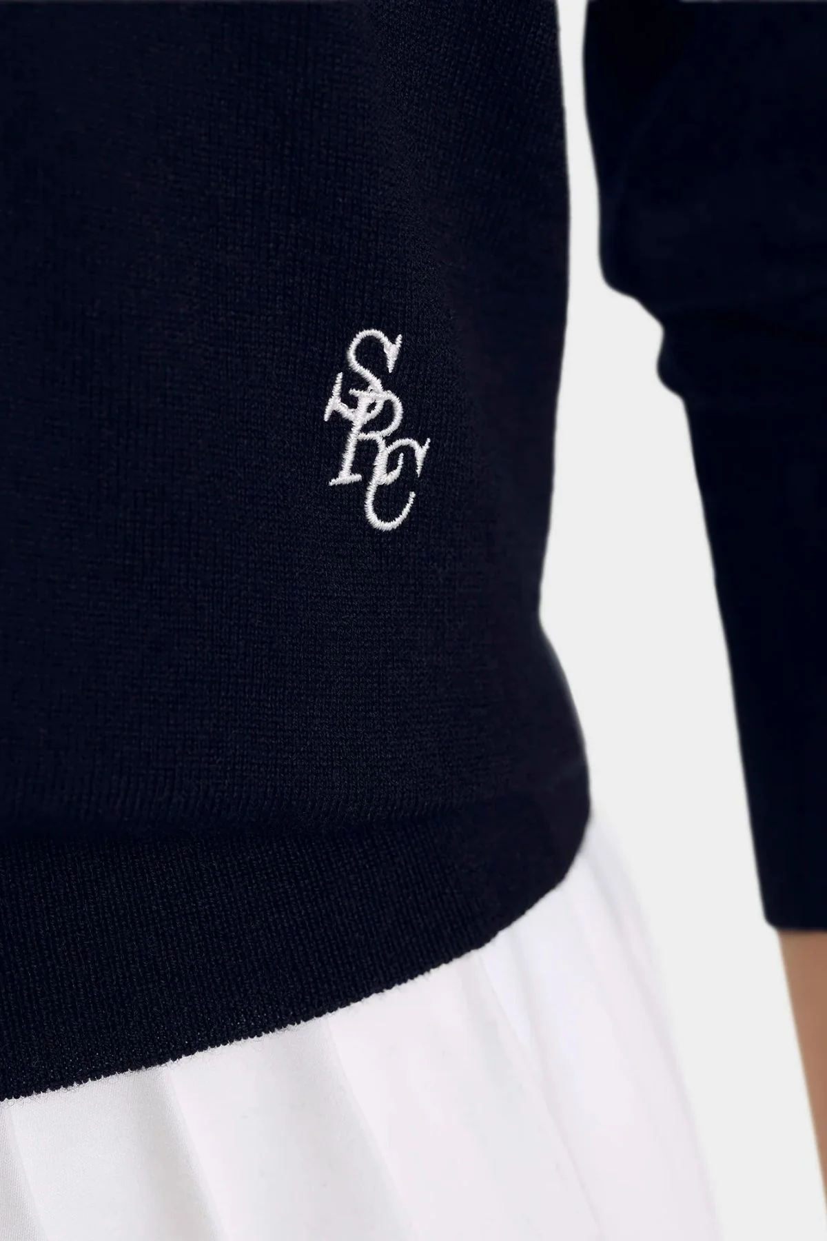 Sporty & Rich SRC Sweater - Navy/White - Image 3