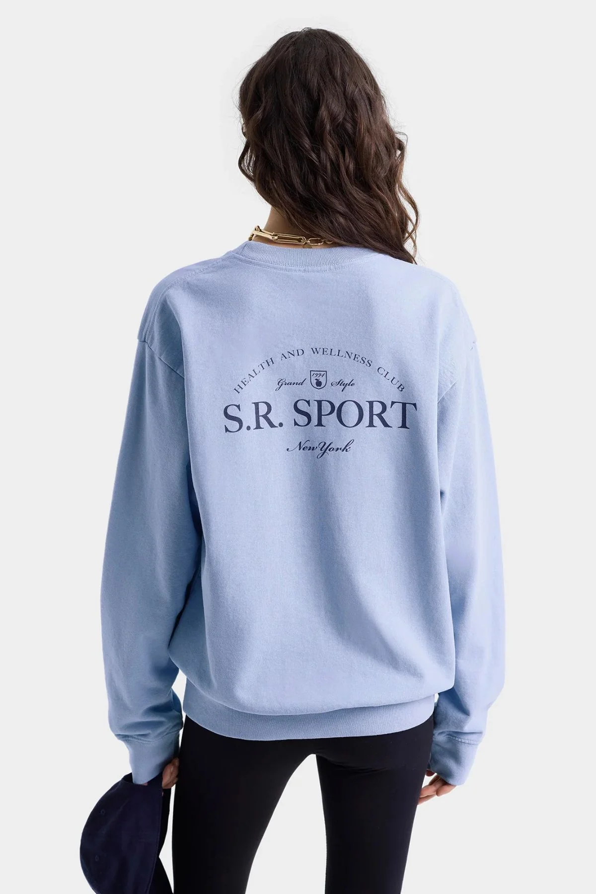 Sporty & Rich Wimbledon Crewneck - Washed Hydrangea - Image 2