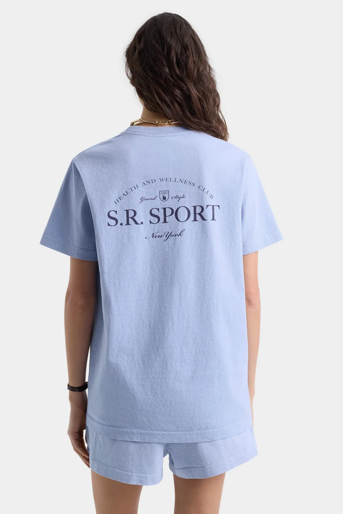 Sporty & Rich Wimbledon T-Shirt - Washed Hydrangea - Image 2
