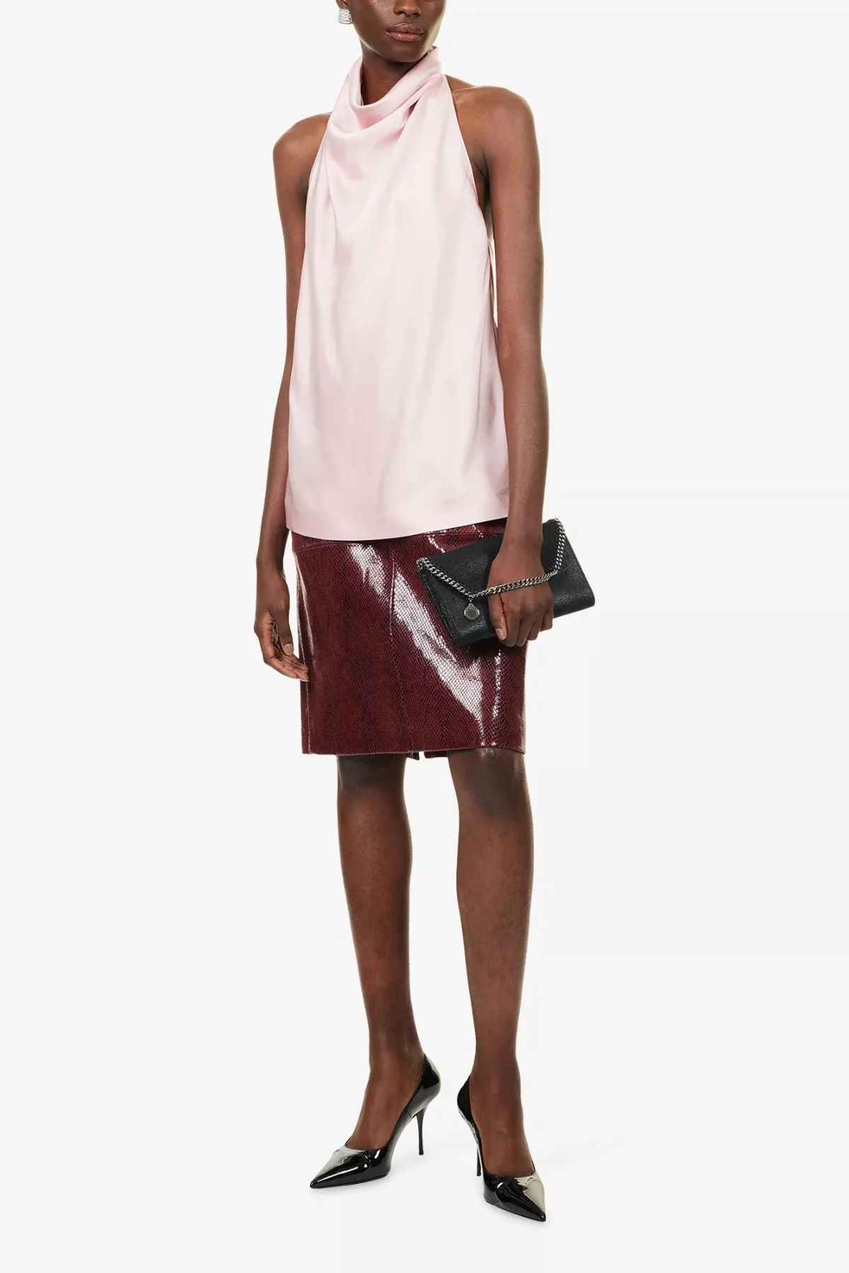 Stella McCartney Satin Halterneck Top - Petal Rose - Image 2