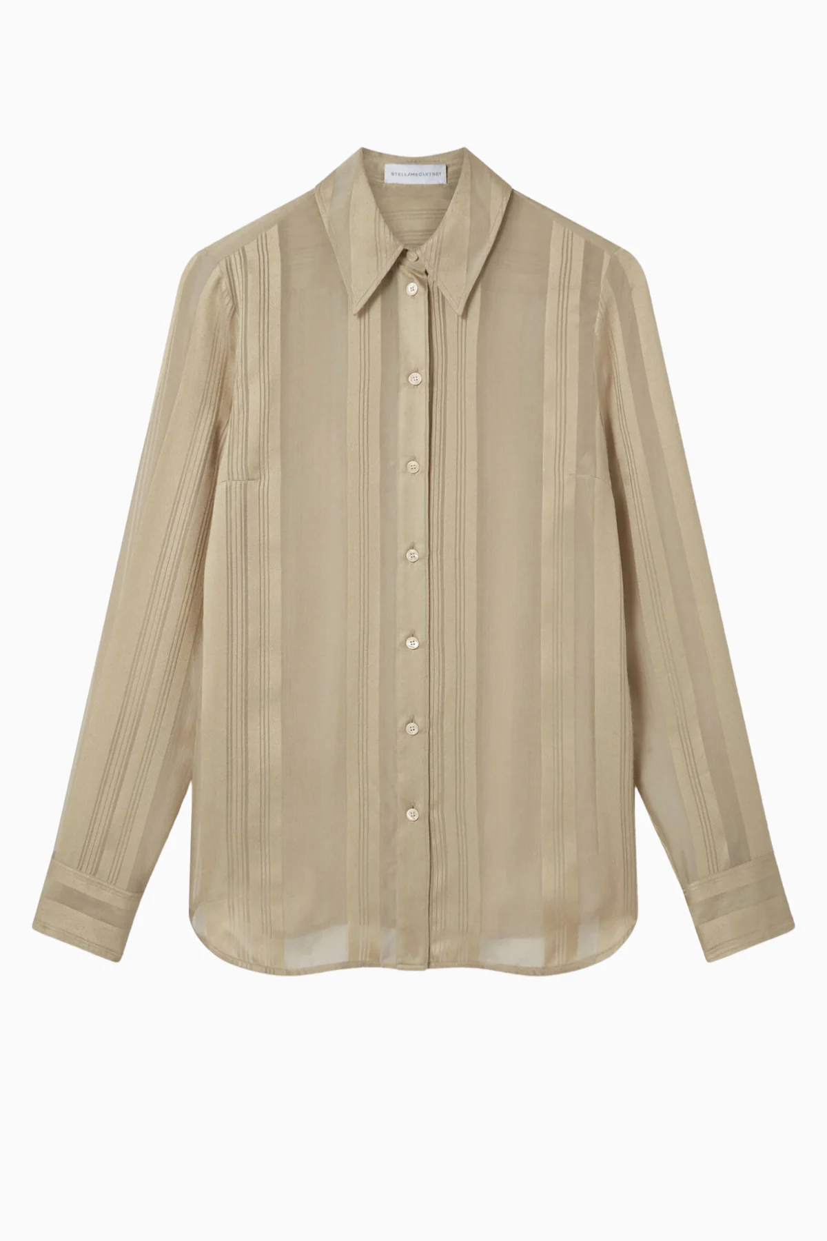 Stella McCartney Sheer Stripe Fitted Shirt - Sage