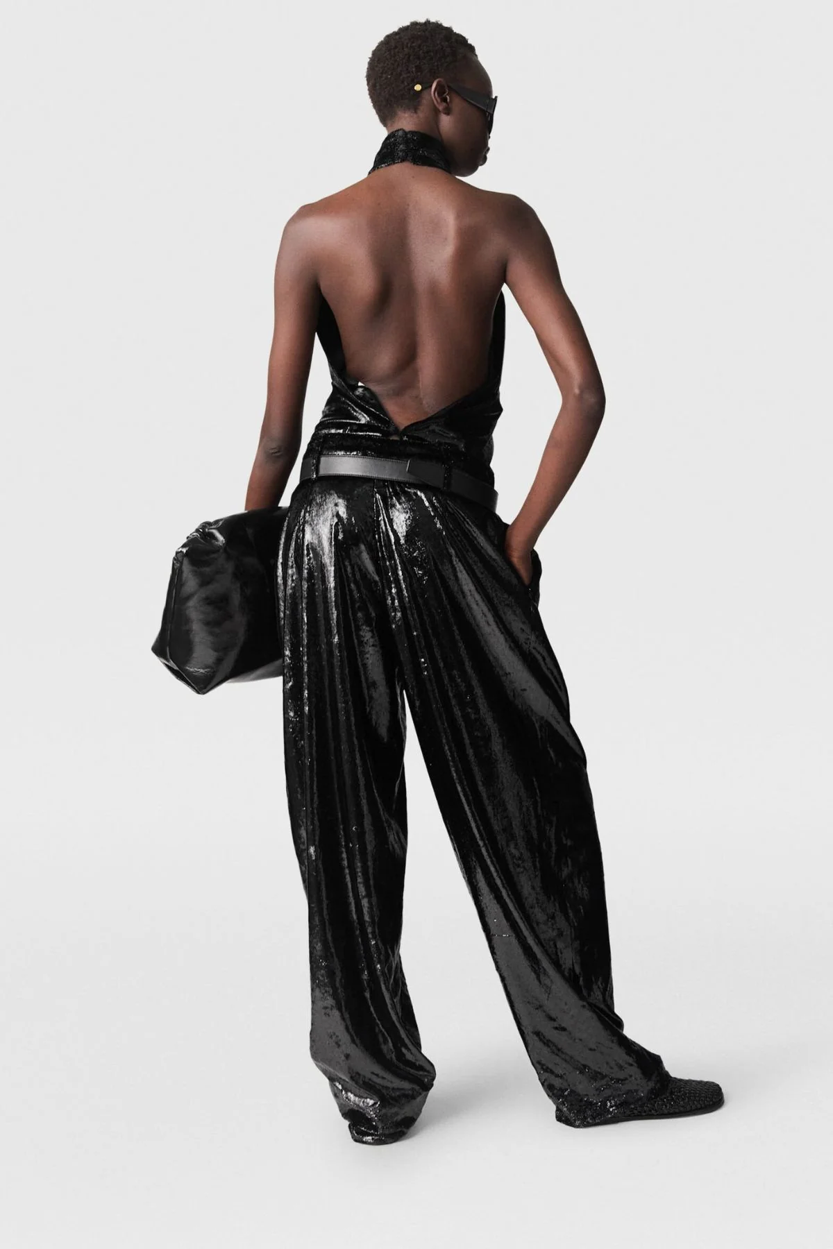 Stella McCartney Velvet Halter Top - Black - Image 2