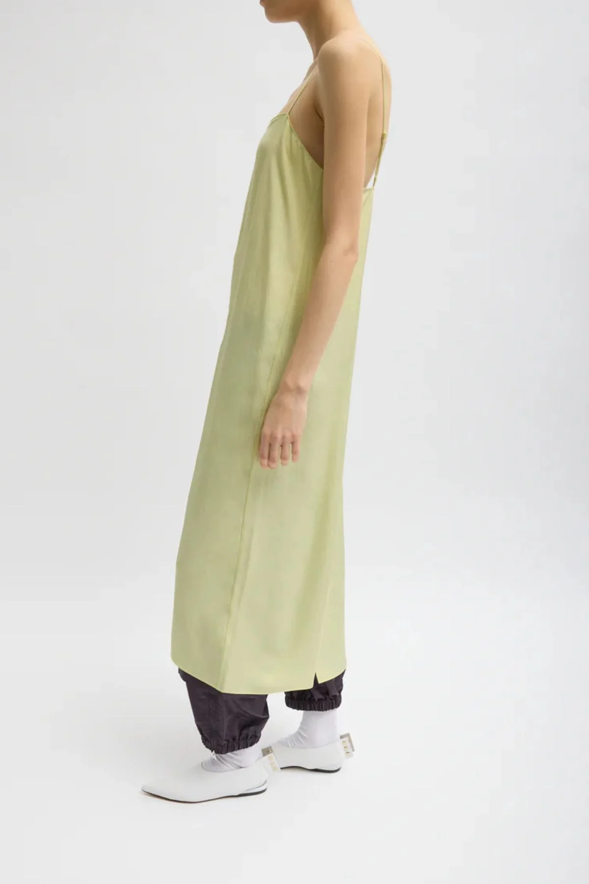 Tibi The Slip Dress - Celery - Image 3