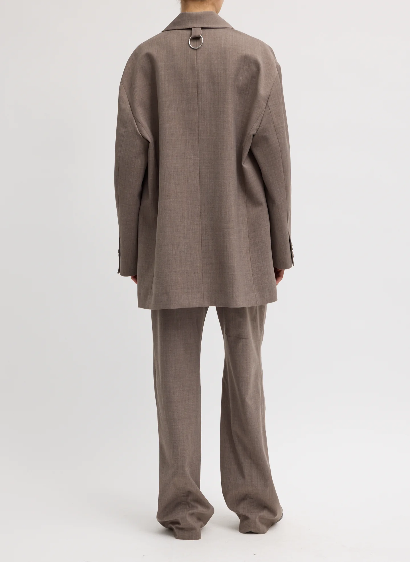 PREORDER Tibi Tropical Wool Liam Blazer - Cedar Melange - Image 3